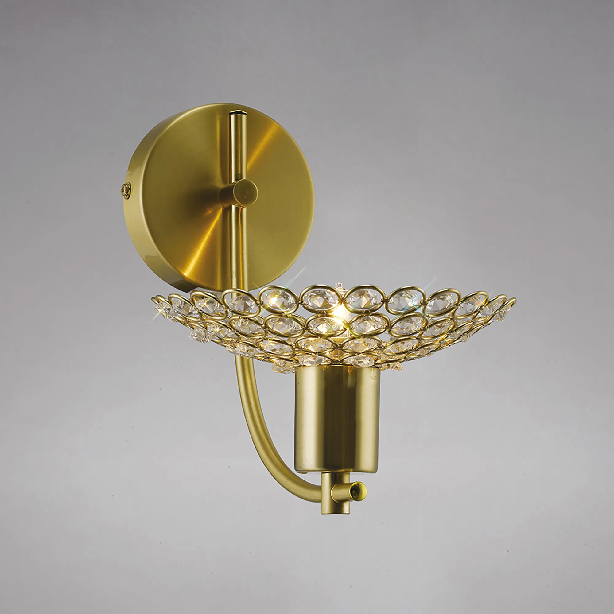 IL20600  Ellen Crystal Wall Lamp 1 Light Satin Brass